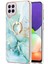 Samsung Galaxy A22 4g Için Mermer Desen Yumuşak Tpu Tampon Halka Tutucu Stand Kılıf Kapağı Turkuaz (Yurt Dışından) 2