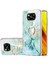 Xiaomi Poco X3 Için Mermer Desen Yumuşak Tpu Tampon Halka Tutucu Stand Kılıf Kapağı Turkuaz (Yurt Dışından) 1