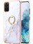 Samsung Galaxy S20+ Plus Için Mermer Desen Yumuşak Tpu Tampon Halka Tutucu Stand Kılıf Kapağı Beyaz (Yurt Dışından) 2
