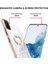 Samsung Galaxy S20+ Plus Için Mermer Desen Yumuşak Tpu Tampon Halka Tutucu Stand Kılıf Kapağı Beyaz (Yurt Dışından) 3