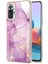 Xiaomi Redmi Note 10 Pro / 10 Pro Max Için Mermer Desen Yumuşak Tpu Tampon Kılıf Kapak Pembe (Yurt Dışından) 1