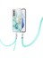 Samsung Galaxy S21+ 5g Için Crossbody Askı Ipi Telefon Kılıfı Silikon Mermer Desen Yumuşak Tpu Tampon Kapağı Turkuaz (Yurt Dışından) 3