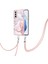 Samsung Galaxy S21+ 5g Için Crossbody Askı Ipi Telefon Kılıfı Silikon Mermer Desen Yumuşak Tpu Tampon Kapağı Rose Gold (Yurt Dışından) 3