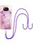 Xiaomi Poco X3 Için Crossbody Askı Ipi Telefon Kılıfı Silikon Mermer Desen Yumuşak Tpu Tampon Kapağı Pembe (Yurt Dışından) 1