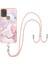 Samsung Galaxy A21S Için Crossbody Askı Ipi Telefon Kılıfı Silikon Mermer Desen Yumuşak Tpu Tampon Kapağı Rose Gold (Yurt Dışından) 1