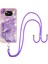 Xiaomi Poco X3 Için Crossbody Askı Ipi Telefon Kılıfı Silikon Mermer Desen Yumuşak Tpu Tampon Kapağı Mor (Yurt Dışından) 1