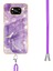 Xiaomi Poco X3 Için Crossbody Askı Ipi Telefon Kılıfı Silikon Mermer Desen Yumuşak Tpu Tampon Kapağı Mor (Yurt Dışından) 4
