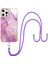iPhone 12 Pro Max Için Crossbody Askı Ipi Telefon Kılıfı Silikon Mermer Desen Yumuşak Tpu Tampon Kapağı Pembe (Yurt Dışından) 1