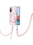 Xiaomi Redmi Note 10 Pro / 10 Pro Max Için Crossbody Askı Ipi Telefon Kılıfı Silikon Mermer Desen Yumuşak Tpu Tampon Kapağı Rose Gold (Yurt Dışından) 3