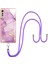 Lg Velvet 5g Için Crossbody Askı Ipi Telefon Kılıfı Silikon Mermer Desen Yumuşak Tpu Tampon Kapağı Pembe (Yurt Dışından) 1