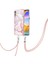 Lg Velvet 5g Için Crossbody Askı Ipi Telefon Kılıfı Silikon Mermer Desen Yumuşak Tpu Tampon Kapağı Rose Gold (Yurt Dışından) 3