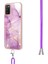 Samsung Galaxy A02S Için Crossbody Askı Ipi Telefon Kılıfı Silikon Mermer Desen Yumuşak Tpu Tampon Kapağı Pembe (Yurt Dışından) 4