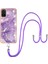 Samsung Galaxy S20+ Plus Için Crossbody Askı Ipi Telefon Kılıfı Silikon Mermer Desen Yumuşak Tpu Tampon Kapağı Mor (Yurt Dışından) 1