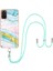 Samsung Galaxy S20+ Plus Için Crossbody Askı Ipi Telefon Kılıfı Silikon Mermer Desen Yumuşak Tpu Tampon Kapağı Turkuaz - Beyaz (Yurt Dışından) 1