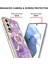 Samsung Galaxy S21 Fe 5g Için Mermer Desen Yumuşak Tpu Tampon Halka Tutucu Stand Kılıf Kapağı Mor (Yurt Dışından) 3