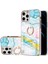 iPhone 12 Pro Max Için Mermer Desen Yumuşak Tpu Tampon Halka Tutucu Stand Kılıf Kapağı Turkuaz - Beyaz (Yurt Dışından) 1