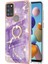 Samsung Galaxy A21S Için Mermer Desen Yumuşak Tpu Tampon Halka Tutucu Stand Kılıf Kapağı Mor (Yurt Dışından) 2