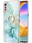 Lg Velvet 5g Için Mermer Desen Yumuşak Tpu Tampon Halka Tutucu Stand Kılıf Kapağı Turkuaz (Yurt Dışından) 2