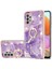 Samsung Galaxy A32 4g Için Mermer Desen Yumuşak Tpu Tampon Halka Tutucu Stand Kılıf Kapağı Mor (Yurt Dışından) 1