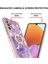 Samsung Galaxy A32 4g Için Mermer Desen Yumuşak Tpu Tampon Halka Tutucu Stand Kılıf Kapağı Mor (Yurt Dışından) 3