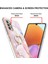 Samsung Galaxy A32 4g Için Mermer Desen Yumuşak Tpu Tampon Halka Tutucu Stand Kılıf Kapağı Rose Gold (Yurt Dışından) 3