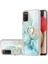 Samsung Galaxy A02S Için Mermer Desen Yumuşak Tpu Tampon Halka Tutucu Stand Kılıf Kapağı Turkuaz (Yurt Dışından) 1