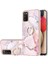 Samsung Galaxy A02S Için Mermer Desen Yumuşak Tpu Tampon Halka Tutucu Stand Kılıf Kapağı Rose Gold (Yurt Dışından) 1