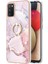 Samsung Galaxy A02S Için Mermer Desen Yumuşak Tpu Tampon Halka Tutucu Stand Kılıf Kapağı Rose Gold (Yurt Dışından) 2