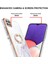 Samsung Galaxy A22 5g Için Mermer Desen Yumuşak Tpu Tampon Halka Tutucu Stand Kılıf Kapağı Beyaz (Yurt Dışından) 3