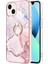 iPhone 13 Için Mermer Desen Yumuşak Tpu Tampon Halka Tutucu Stand Kılıf Kapağı Rose Gold (Yurt Dışından) 2
