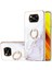 Xiaomi Poco X3 Için Mermer Desen Yumuşak Tpu Tampon Halka Tutucu Stand Kılıf Kapağı Beyaz (Yurt Dışından) 1