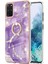 Samsung Galaxy S20+ Plus Için Mermer Desen Yumuşak Tpu Tampon Halka Tutucu Stand Kılıf Kapağı Mor (Yurt Dışından) 2