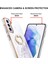 Samsung Galaxy S21+ 5g Için Mermer Desen Yumuşak Tpu Tampon Halka Tutucu Stand Kılıf Kapağı Beyaz (Yurt Dışından) 3