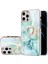 iPhone 12 / iPhone 12 Pro Için Mermer Desen Yumuşak Tpu Tampon Halka Tutucu Stand Kılıf Kapağı Turkuaz (Yurt Dışından) 1