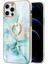 iPhone 12 / iPhone 12 Pro Için Mermer Desen Yumuşak Tpu Tampon Halka Tutucu Stand Kılıf Kapağı Turkuaz (Yurt Dışından) 2