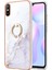 Xiaomi Redmi 9A Için Mermer Desen Yumuşak Tpu Tampon Halka Tutucu Stand Kılıf Kapağı Beyaz (Yurt Dışından) 2