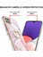 Samsung Galaxy A22 5g Için Mermer Desen Yumuşak Tpu Tampon Halka Tutucu Stand Kılıf Kapağı Rose Gold (Yurt Dışından) 3
