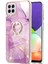 Samsung Galaxy A22 4g Için Mermer Desen Yumuşak Tpu Tampon Halka Tutucu Stand Kılıf Kapağı Pembe (Yurt Dışından) 2