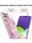 Samsung Galaxy A22 4g Için Mermer Desen Yumuşak Tpu Tampon Halka Tutucu Stand Kılıf Kapağı Pembe (Yurt Dışından) 3