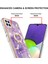 Samsung Galaxy A22 4g Için Mermer Desen Yumuşak Tpu Tampon Halka Tutucu Stand Kılıf Kapağı Mor (Yurt Dışından) 3