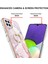 Samsung Galaxy A22 4g Için Mermer Desen Yumuşak Tpu Tampon Halka Tutucu Stand Kılıf Kapağı Rose Gold (Yurt Dışından) 3