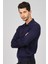 Erkek Polo Yaka Yün Kazak 4358104 Indigo 3