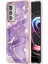 Motorola Edge 20 Pro Için Mermer Desen Yumuşak Tpu Tampon Kılıf Kapak Mor (Yurt Dışından) 1