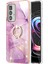 Motorola Edge 20 Pro Için Mermer Desen Yumuşak Tpu Tampon Halka Tutucu Stand Kılıf Kapağı Pembe (Yurt Dışından) 2