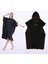 Sörf Panço Hızlı Kuruyan Değişen Robe Sörfçü Havlu Kapüşonlu Cape Black (Yurt Dışından) 3