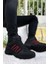 Siyah Kırmızı Outdoor Trekking Erkek Spor Bot 1