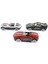 Die Cast Metal 3'lü Yarış Arabaları Siyah Araçlı 2