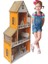 Woodylife Turuncu Ev Çocuk Evcilik Oyuncak Montessori Barbi Ev 80CM 1