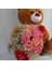 Buket Güller 15 Li Cipso Sarmalı Demet & Sevimli Peluş Ayıcık 50 cm Sevgiliye Set Hediye 1