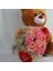 Buket Güller 15 Li Cipso Sarmalı Demet & Sevimli Peluş Ayıcık 50 cm Sevgiliye Set Hediye 3